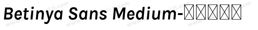 Betinya Sans Medium字体转换